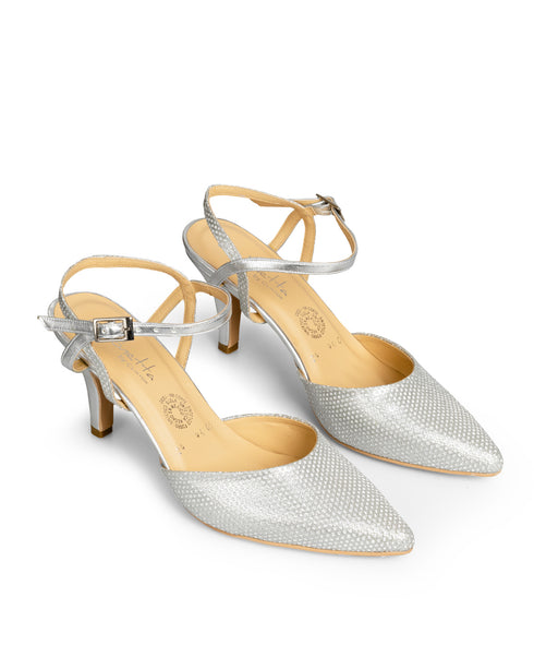 Opal Dusk – Zapatilla Picuda Plata Brillos 4605